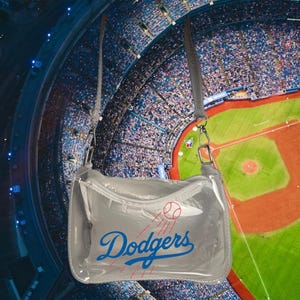 Dodgers Stadion Approved Mini Geldbörse - Klare Tasche für Konzert Stadion Spieltag Baseball Tasche Umhängetasche Dodgers Geschenk