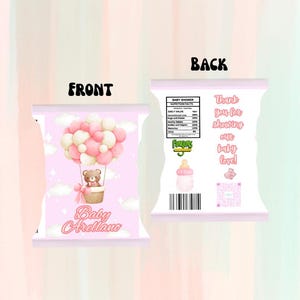 Benutzerdefinierte Babyparty NICHT gefüllte Chip-Taschen, Gastgeschenke, Babyparty-Chip-Taschen, Bär Thema Babyparty, benutzerdefinierte Gefälligkeiten