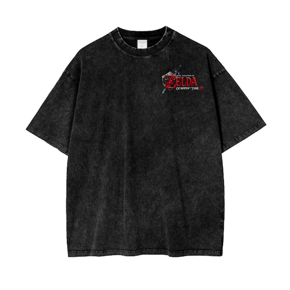Zelda Ocarina of Time - Acid Wash Oversize T-shirt - 250 GSM - Etsy
