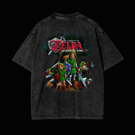 Zelda Ocarina of Time - Acid Wash Oversize T-shirt - 250 GSM - Etsy