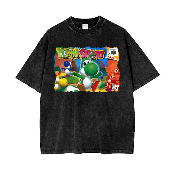 Yoshi Story N64 - Acid Wash Oversize T-shirt - 250 GSM - Etsy