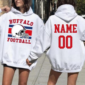 Custom Buffalo Football Sweatshirt, Personalized Game Day Hoodie