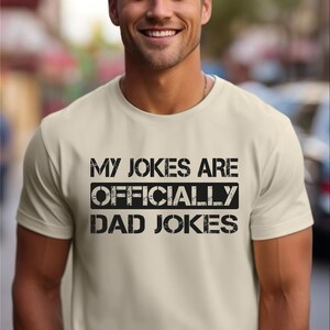 Comfort Colors My Jokes Officially Dad Joke T-Shirt, New Dad T-Shirt From Wife, Pregnancy Announcement to Husband, Baby Expecting Dad Shirt