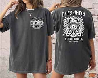 Rhysand's Tattoo Parlor Shirt, Comfort Colors Rhysand Tee, Acotar Velaris Tee, Feyre And Rhysand Shirt, Bookish Shirt Gift, Book Lover Shirt