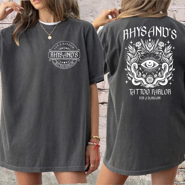 Rhysand's Tattoo Parlor Shirt, Comfort Colors Rhysand Tee, Acotar Velaris Tee, Feyre And Rhysand Shirt, Bookish Shirt Gift, Book Lover Shirt