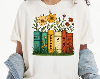 Foxtrot Delta Tango Shirt, 8647 Bookish Graphic Tee, Subtle Political Floral Top