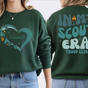 In My Scout Era Sweatshirt, Matching Troop Sweater, Personalized with Troop Number and Name Hoodie