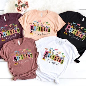 Custom Disney Birthday Shirt, Disney Birthday Squad Shirts,Disney Birthday Girl and Boy Shirt,Personalize Disney Birthday Family Crew Shirts