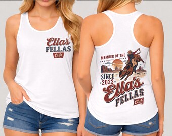 Ellas Fellas Club V Neck, Western Country Concert Racerback