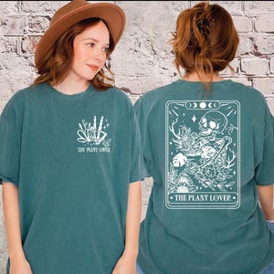 The Plant Lover Comfort Colors Shirt, Skeleton Graphic Shirt, Plant Lady Gift, Plant Mom Shirt, Gardening Shirt,Gardener Skeleton Tee