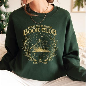 Custom Book Club Sweatshirt, Personalized Club Name Hoodie