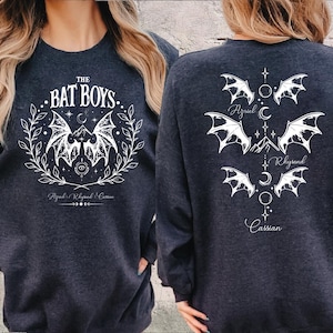 Acotar Bat Boys  Front and Back Sweater, The Night Court Shirt, Illyrians Of The Night Court, Bookish Lover Hoodie, Cassian Azriel Ryhsand