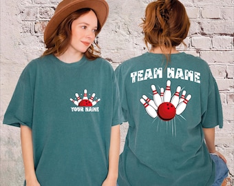 Custom Bowling Tee, Personalized Bowling Team Name Shirt, Bowling Party Shirts
