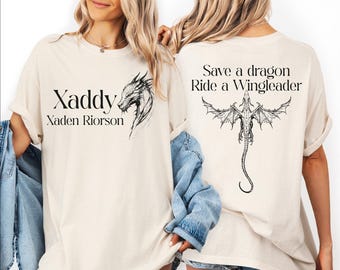 Xaddy Shirt, Ride A Wingleader Tee, Fourth Wing Merch, Xaden Riorson Bookish Top