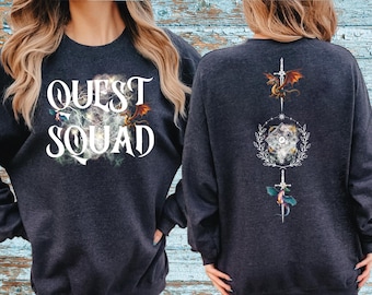 Fourth Wing Quest Squad Sweatshirt, Onyx Storm Riorson House Hoodie, Violet Sorrengail Dragon Rider