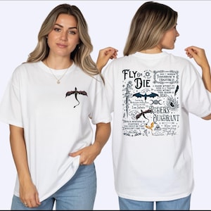 Fourth Wing Comfort Colors Shirt, Violent Little Thing, Fly or Die Tees