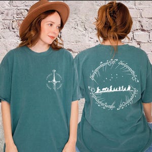 Comfort Colors Sword and Ring Design Shirt, Heroic Journey Graphic Tee, Mythical T Shirt, Fantasy T-Shirt,Mythical Warrior Symbol Design Tee