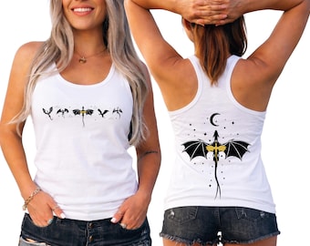 Xaden Riorson Racerback, Fourth Wing V Neck, Fantasy Dragon