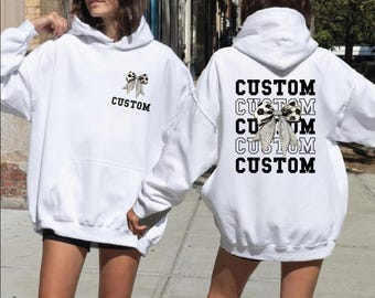 Custom Mascot Sweatshirt, Ribbon Team Hoodie, Game Day Shirt
