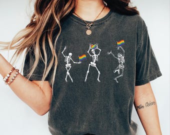 Skeleton Pride Shirt, Ally Tee, LGBTQ TShirt