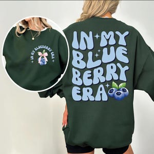 In My Blueberry Era Sweatshirt, Coquette Bow Hoodie, Trendy Preppy Aesthetic Gear