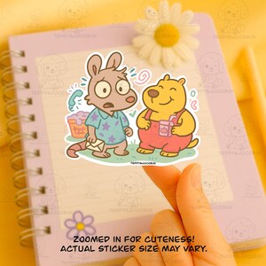 Mild Panic Sticker – Cute Animal Cartoon Character Sticker, Y2K Aesthetic, Laptop & Water Bottle Sticker