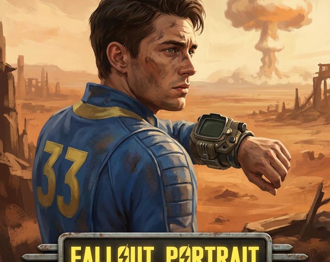 Custom Fallout Portrait | Retro-futuristic Wasteland Art (digital ...