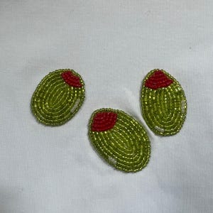 Beaded Olive Tee