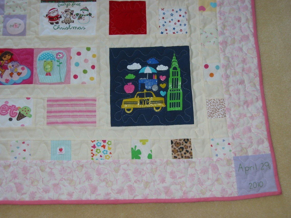 Baby Clothes Memory Quilt custom Made - Etsy
