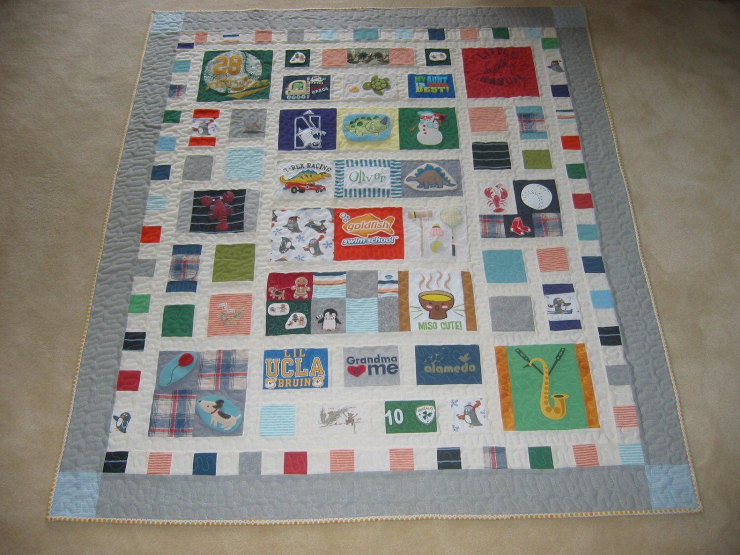 Baby Clothes Memory Quilt custom Made - Etsy