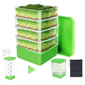 4 tier microgreen tabletop growing kit!