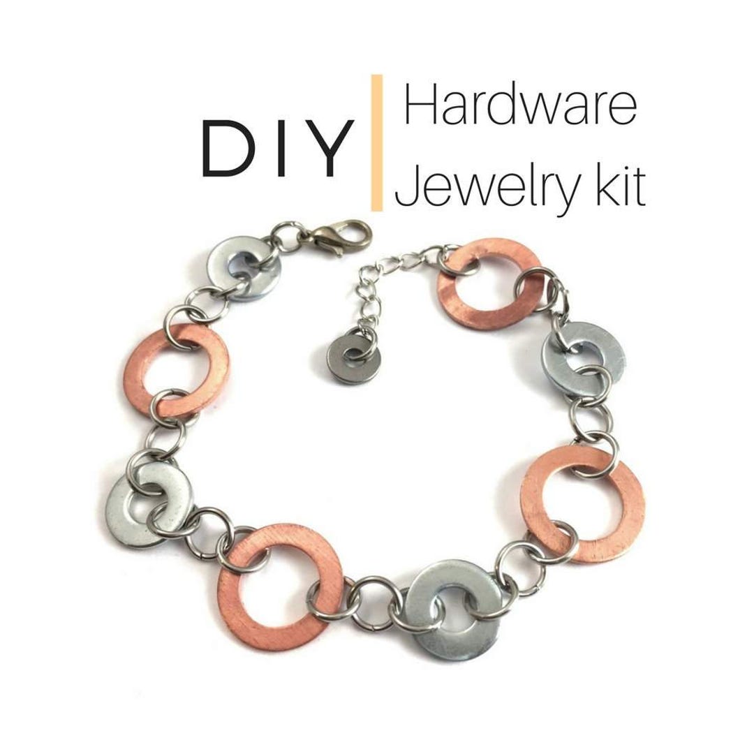Bracelet Jewelry Kit Mixed Metal Hardware Jewelry Etsy