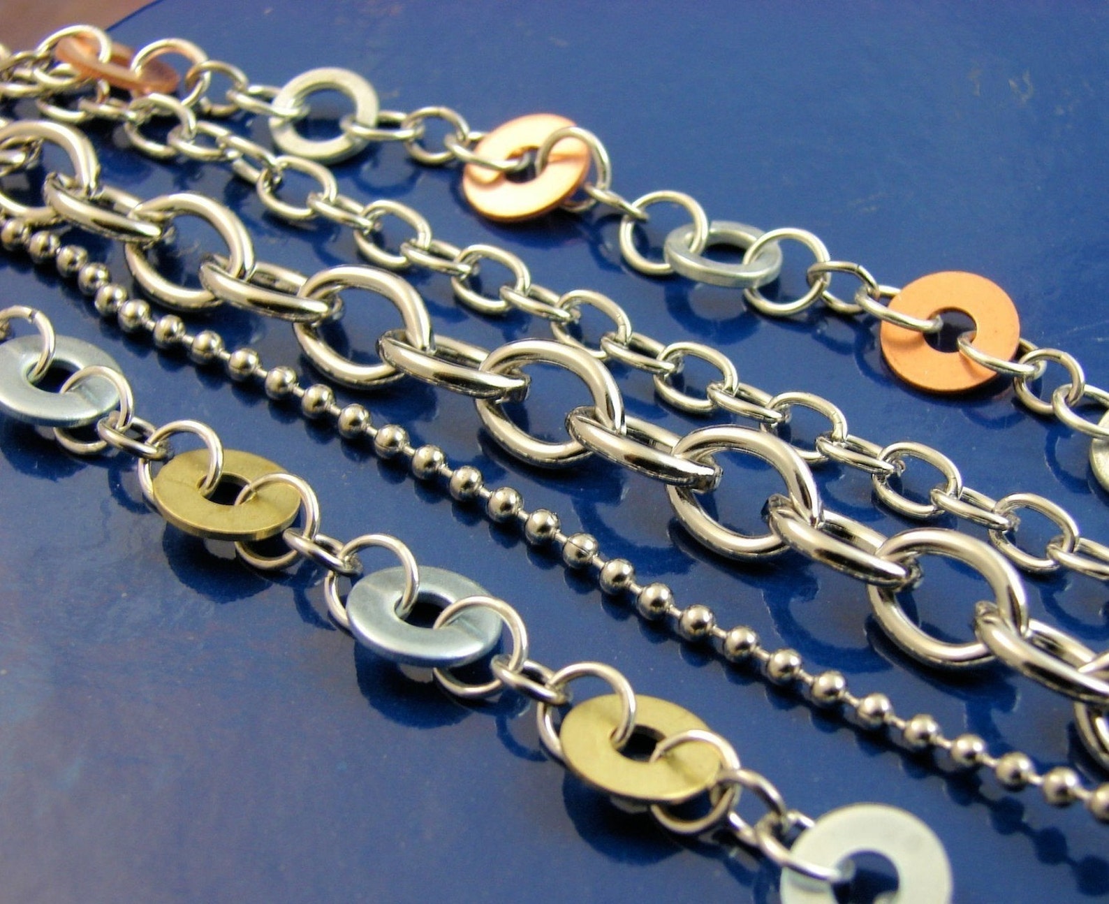 Cuff Bracelet Chain Hardware Jewelry Etsy