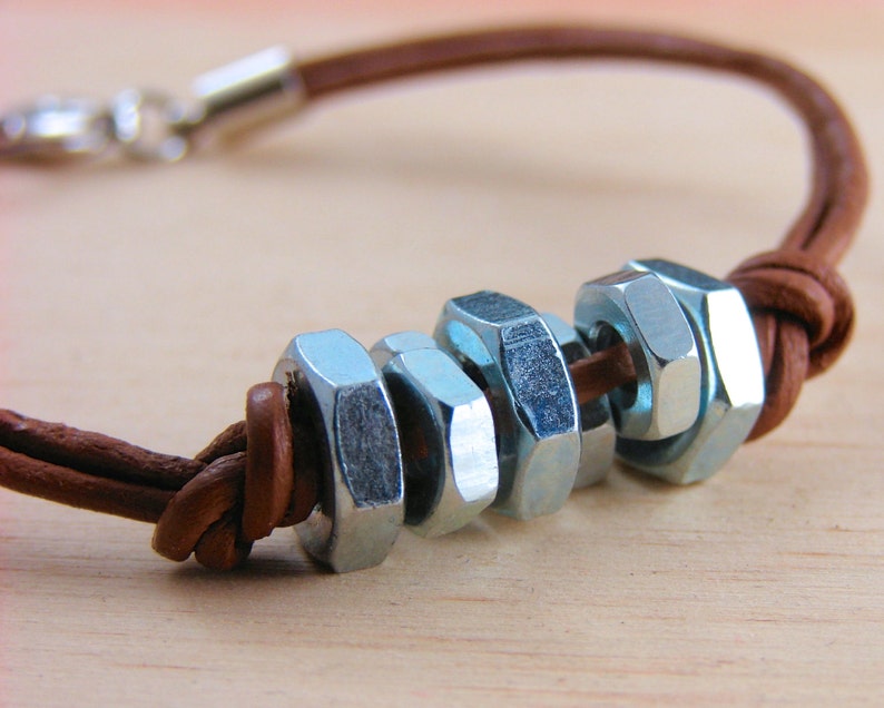 Leather Bracelet Unisex Hardware Jewelry Etsy Canada