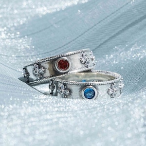 S925,Shiny diamonds,sterling silver couple rings,Sparkling Couple Ring,handmade,Howl&#39;s rings,,Sophie ring,anime jewelry,cosplay,howl
