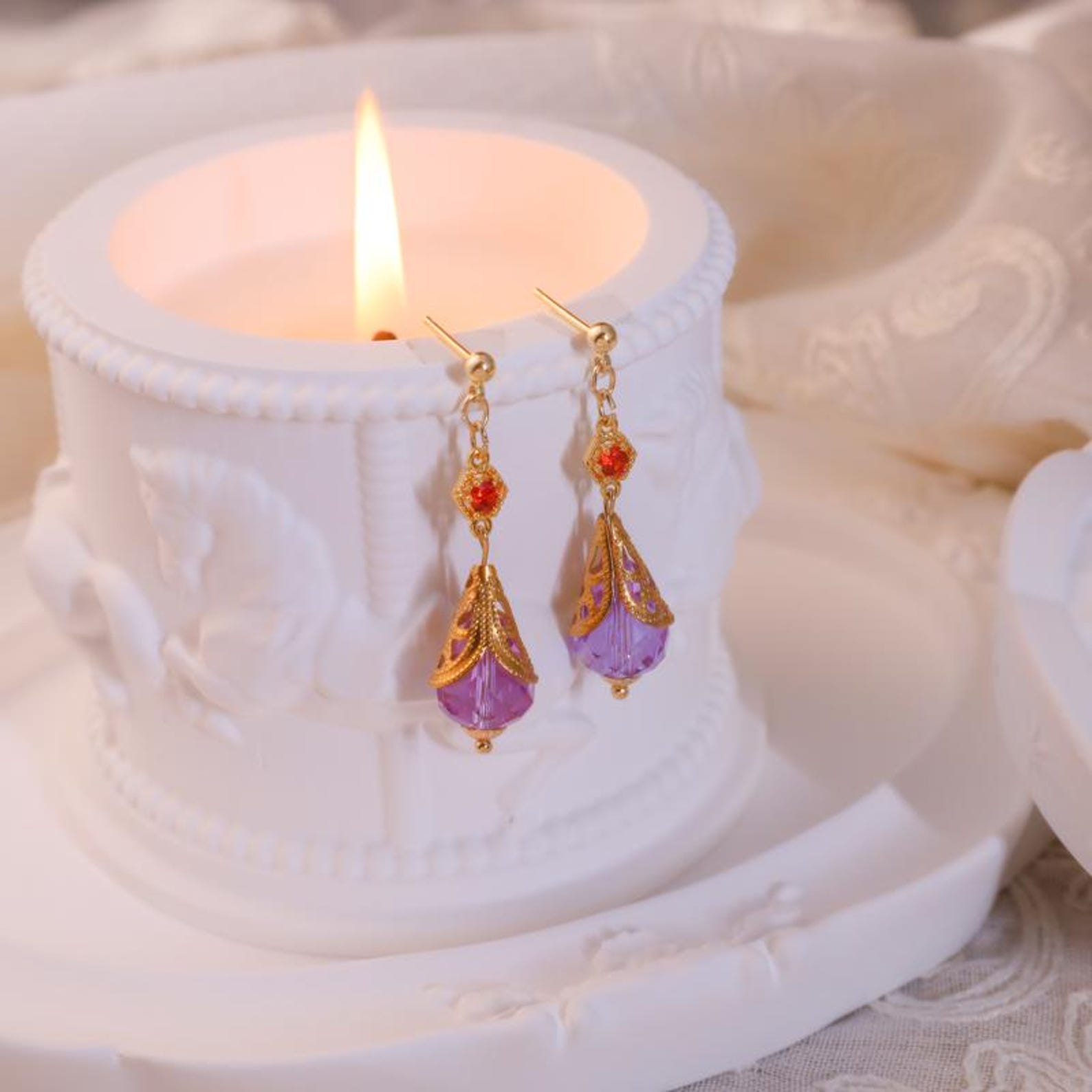 14k Gold Howl's Necklace, Howl's Earrings, Howl Jewelry Role Play ...