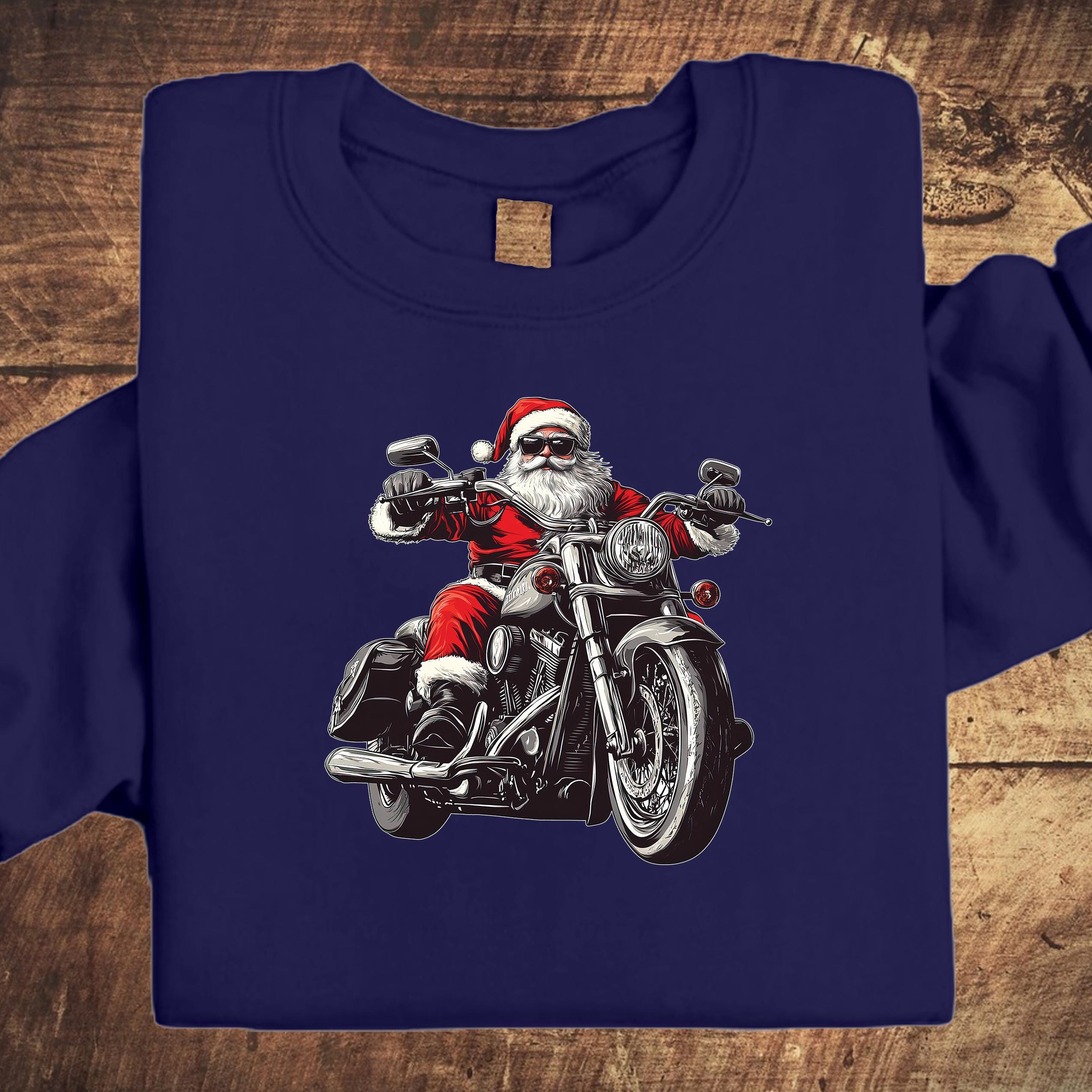 Le Père Noël Sur Une Moto Vespa | Vecteur Premium