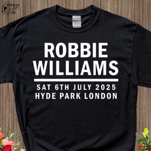 Robbie Williams T Shirt,, Robbie Williams Tee, Songs Shirt, Pop Music Shirt, Here She Goes Tee, Robbie Williams Tshirt, W64