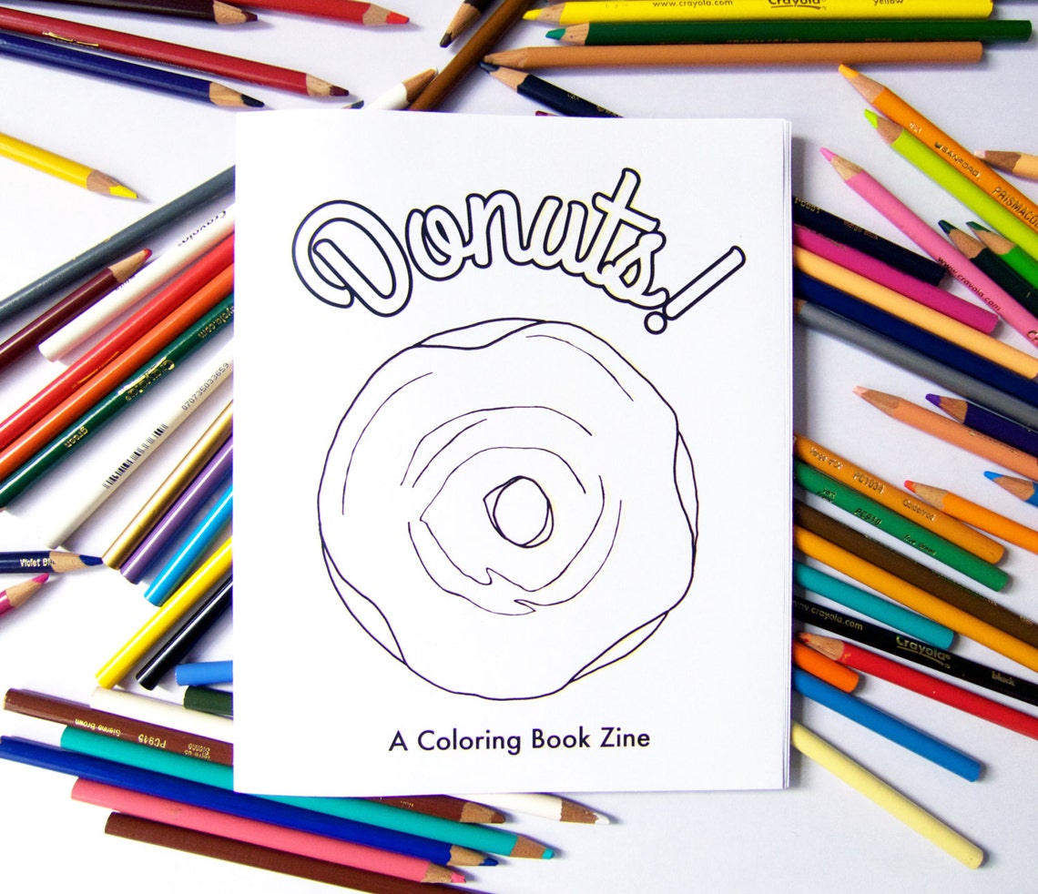 Download Donuts A Coloring Book Zine for Adult and Kid Sized | Etsy