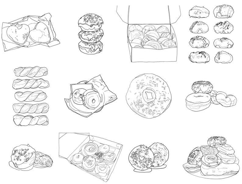 Download Donuts A Coloring Book Zine for Adult and Kid Sized | Etsy