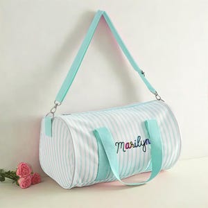 Sac de voyage personnalisé pour enfant, sac de week-end personnalisé pour tout-petit, sac de voyage pour bébé à monogramme, cadeau pour enfant, sac de voyage de danse pour fille, sac de ballet