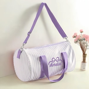Individuelle Tanztasche, Kleinkindtasche mit Monogramm, Kinder-Sporttasche, Baby-Geburtstagsgeschenk, personalisierte Kinderreisetasche, Balletttasche für Mädchen