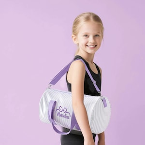 Sac de sport personnalisé, sac de sport pour enfants, sac de danse classique, cadeau d'anniversaire personnalisé, sac de voyage monogrammé, premier sac de danse, rentrée des classes