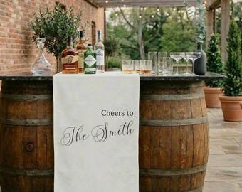 Letrero de tela personalizado para menú de bar para bodas, cumpleaños o aniversarios, letrero de bienvenida para bodas, cócteles para bodas, letrero de lino personalizado