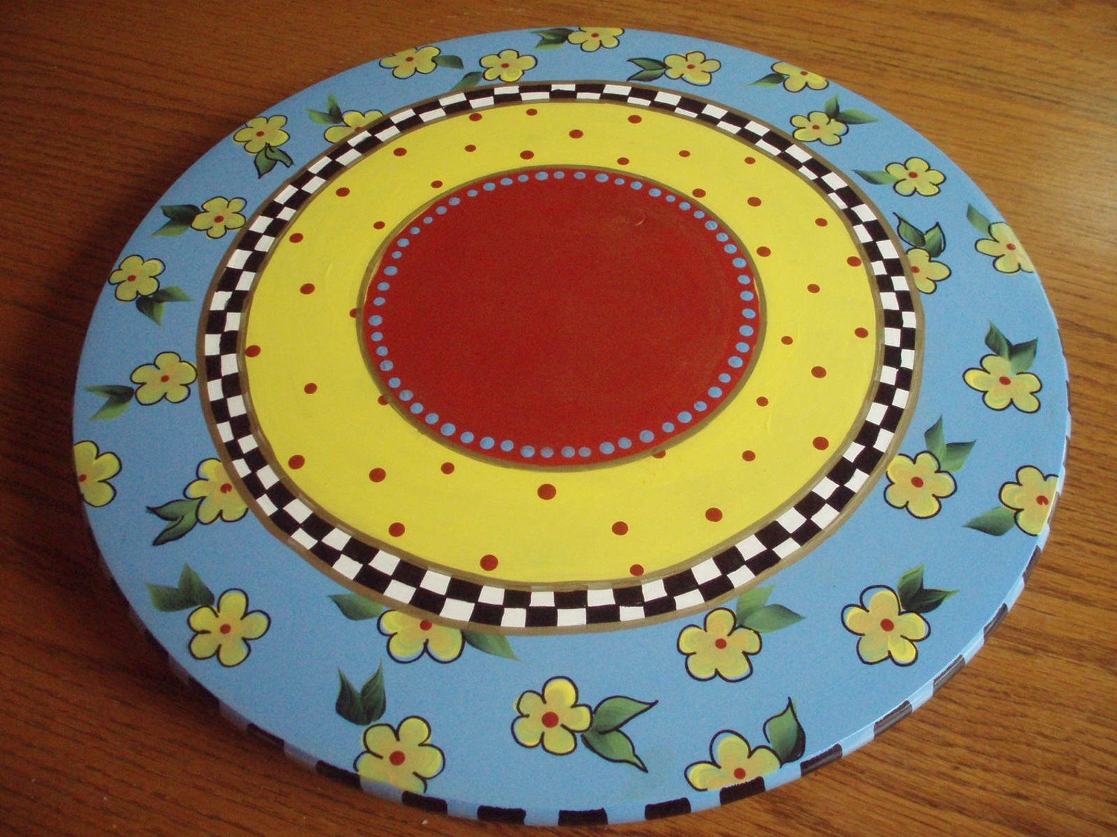 Painted Lazy Susan// Whimsical Lazy Susan Hand Painted Home Etsy