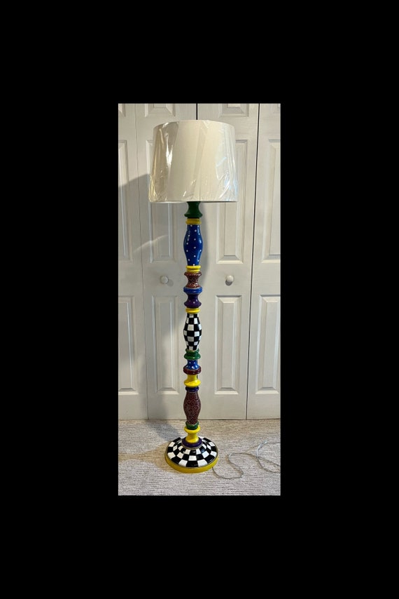 Whimsical Painted Floor Lamp Custom Singapore Whimsical Painted Floor Lamp, Whimsical Floor Lamp
