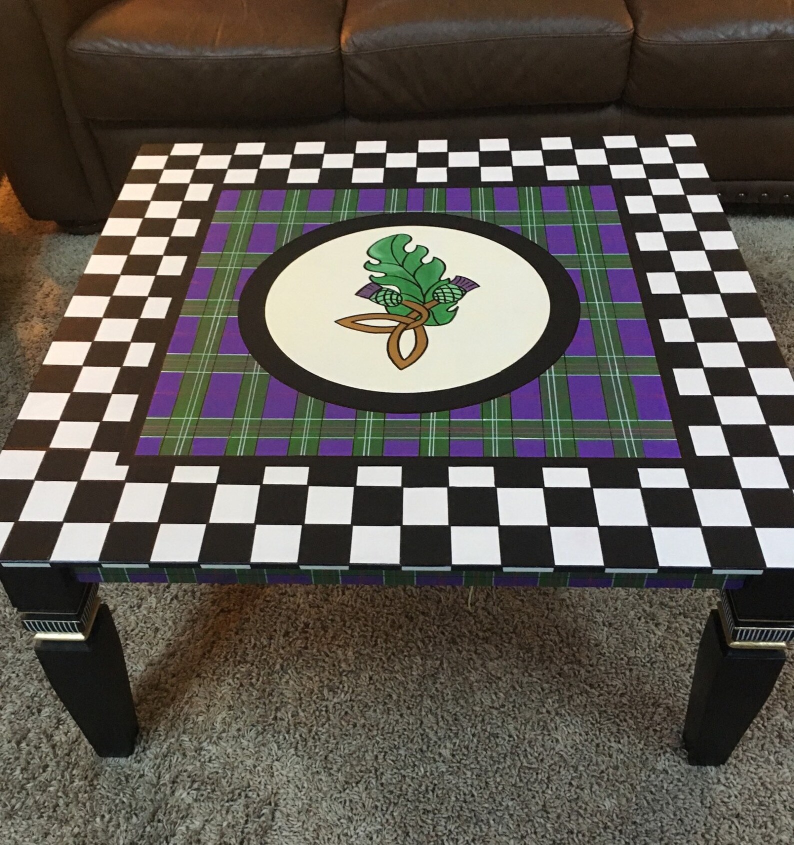 Custom Painted Coffee Table Whimsical Painted Coffee Table Etsy