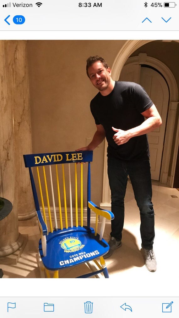 Painted Rocking Chair Carolyn Wozniacki David Lee Whimsical Etsy
