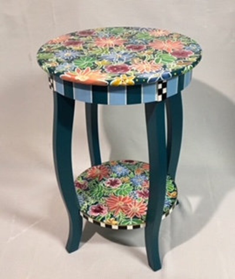 Painted Table Painted Furniture Whimsical Painted Furniture Etsy Canada