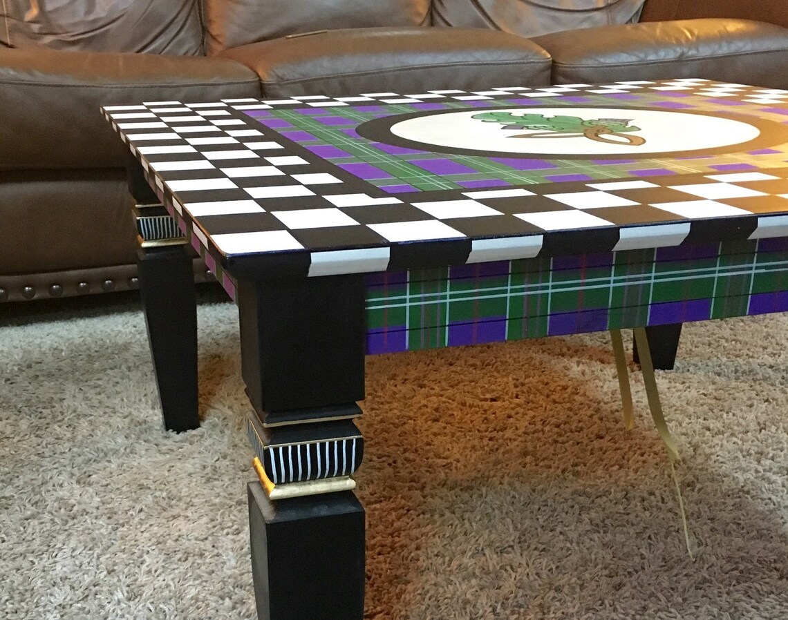 Custom Painted Coffee Table Whimsical Painted Coffee Table Etsy